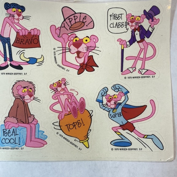 5 for $25 Pink Panther vintage‎ 1979-1981 stickers 38 ct - Picture 6 of 8